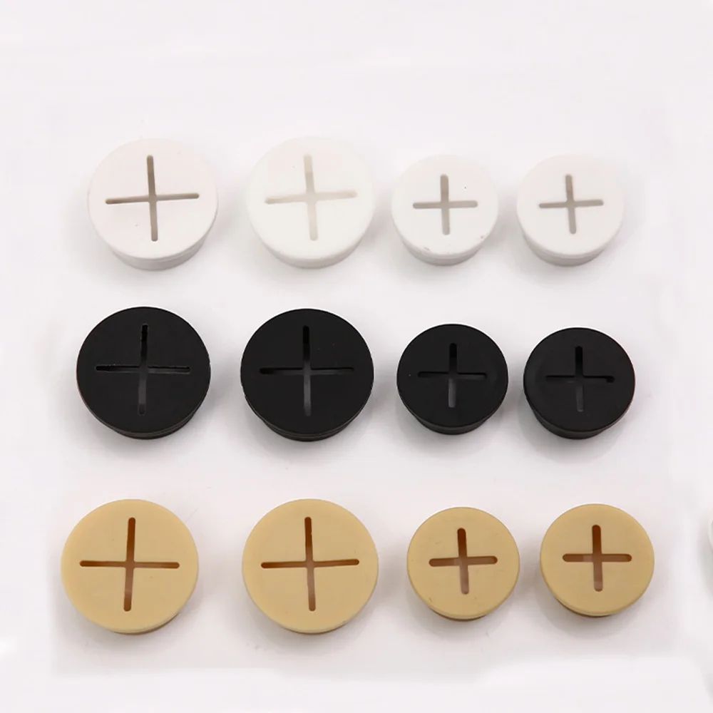 Flexible Silicone Cable Grommet Hole Cover for Desk Table TV Console PC, Tidy Wire Organizer, Dust-Proof Rubber Ring