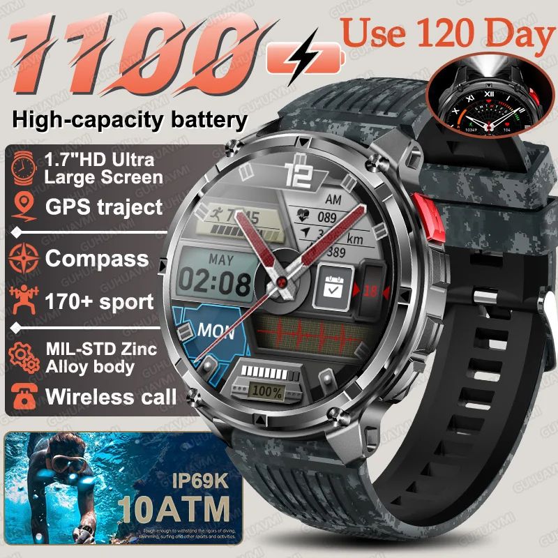 T-Rex3 Pro Rugged Smartwatch with GPS & Ultra-Long Battery