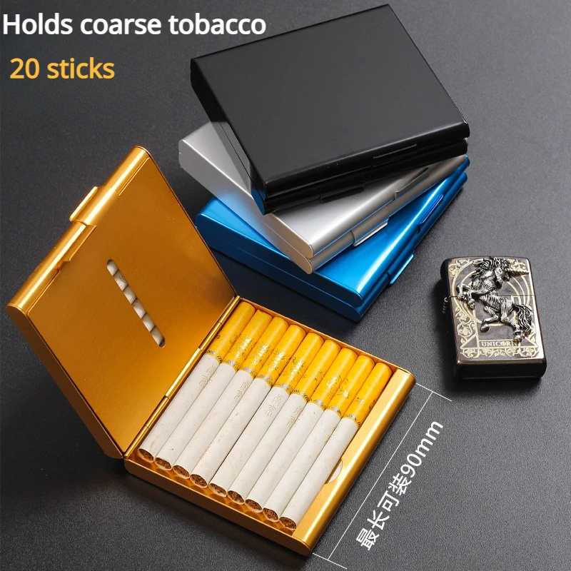Slim Leather Cigarette Case Holder Portable Cigarette Holder with Protective Tobacco Cover