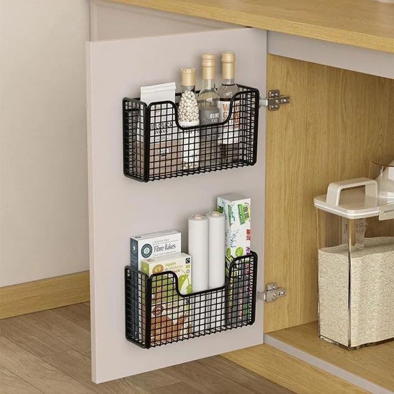 Punch Free Cabinet Door Storage Rack