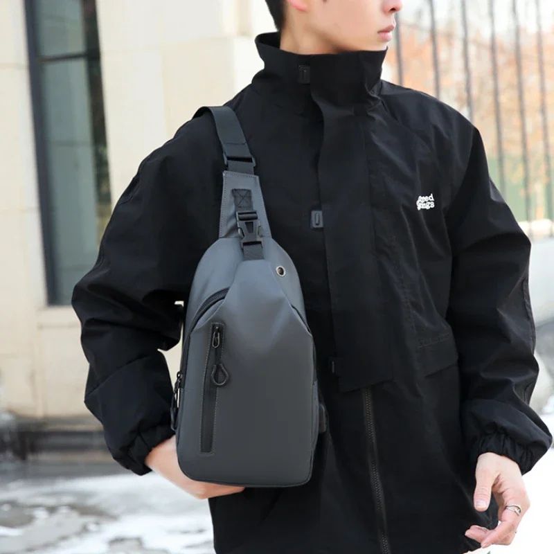 Men Nylon Crossbody Chest Bag