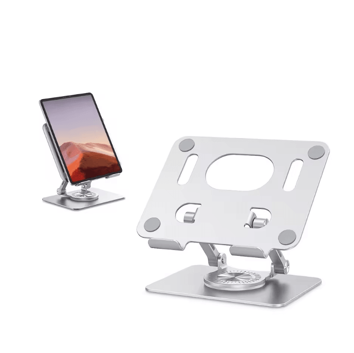 Adjustable Tablet Stand with 360 Degree Swivel Base Universal Holder for iPad Samsung Tablets