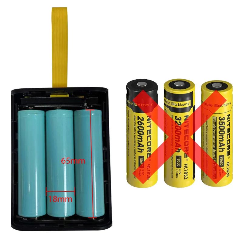DIY 3x18650 Power Bank Case with Dual USB Fast Charge & LED Light
