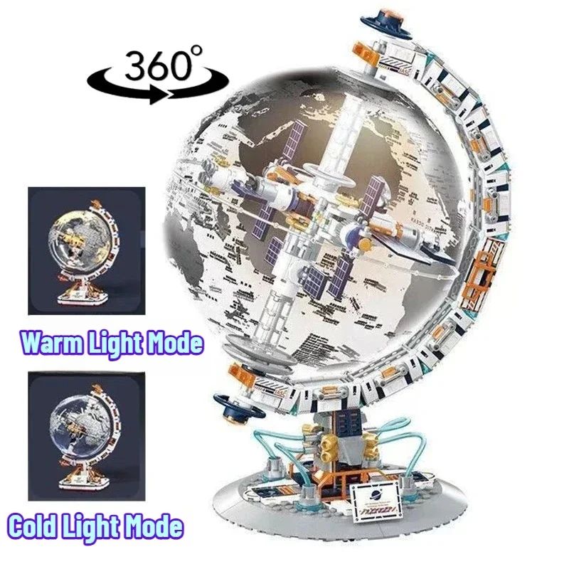 Galactic Globe Space Station Transparent building blocks set for Kids