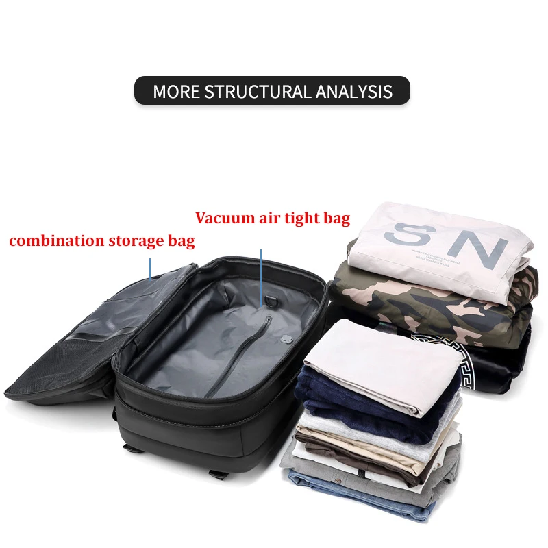 Ultimate Expandable Business Travel Laptop Backpack Vacuum Compression, Large Capacity