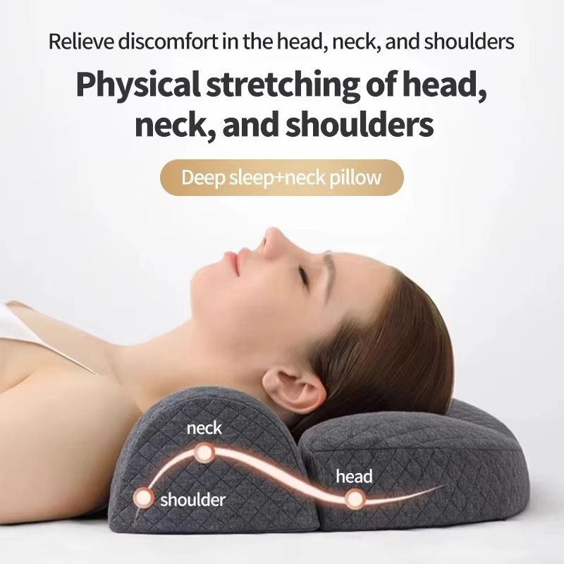 Ergonomic Memory Foam Cervical Pillow – Contour Orthopedic Pillow for Neck Pain Relief (Side, Back & Stomach Sleepers)