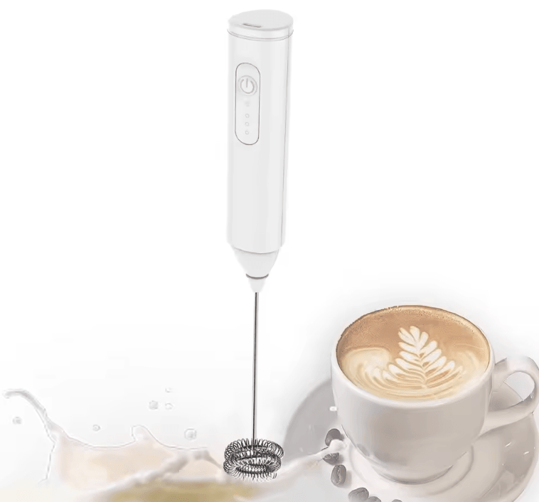 USB Rechargeable Mini Milk Frother 3-Speed Electric Coffee Whisk Foam Maker