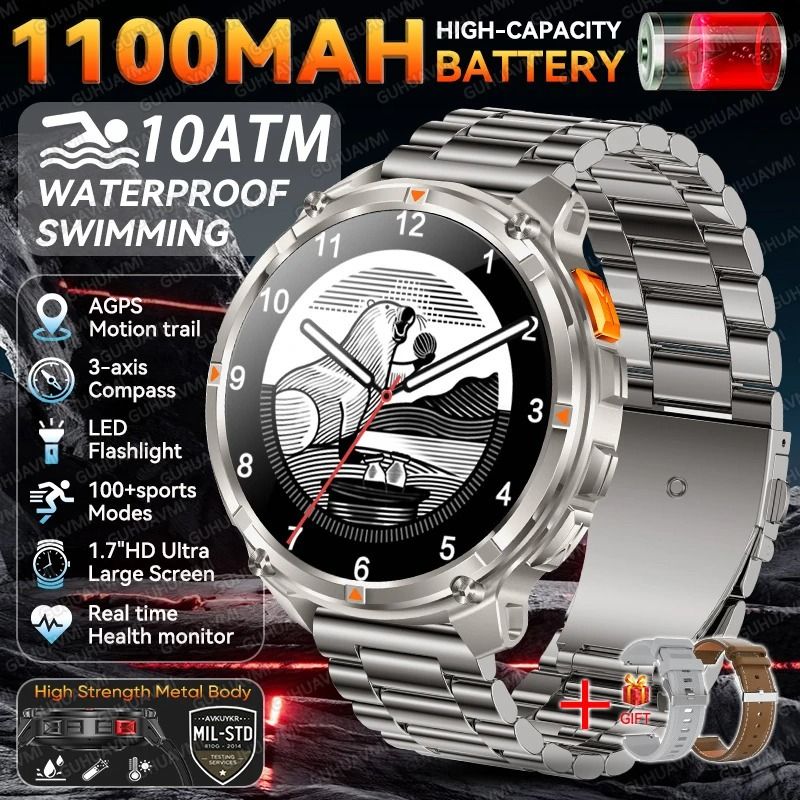 T-Rex 3 Pro Military Smart Watch with Dual-Band GPS 10ATM Waterproof and Long Battery