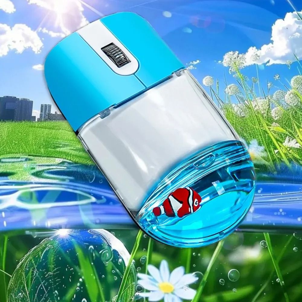 Creative Floating Aquarium Dual-Mode Wireless Mouse