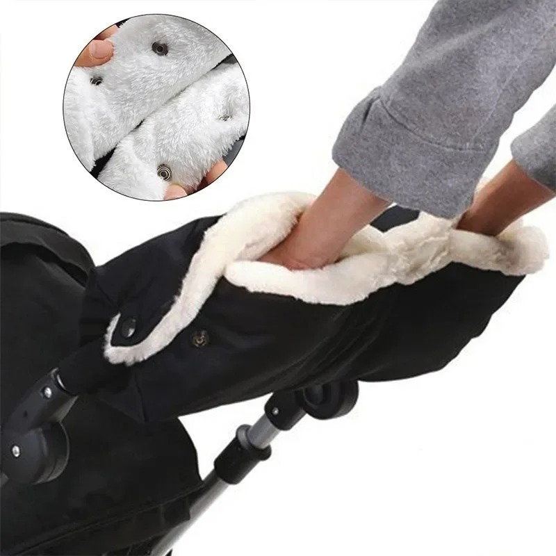Wind and Waterproof Baby Stroller Gloves Universal Winter Warm Glove for Newborn Baby Push Chair