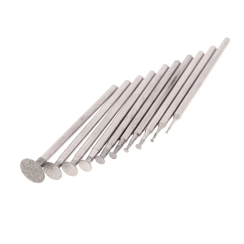 Diamond Grinding Bits Set, Ultra-Thin T Head Shank, Jade Carving & Engraving Tools