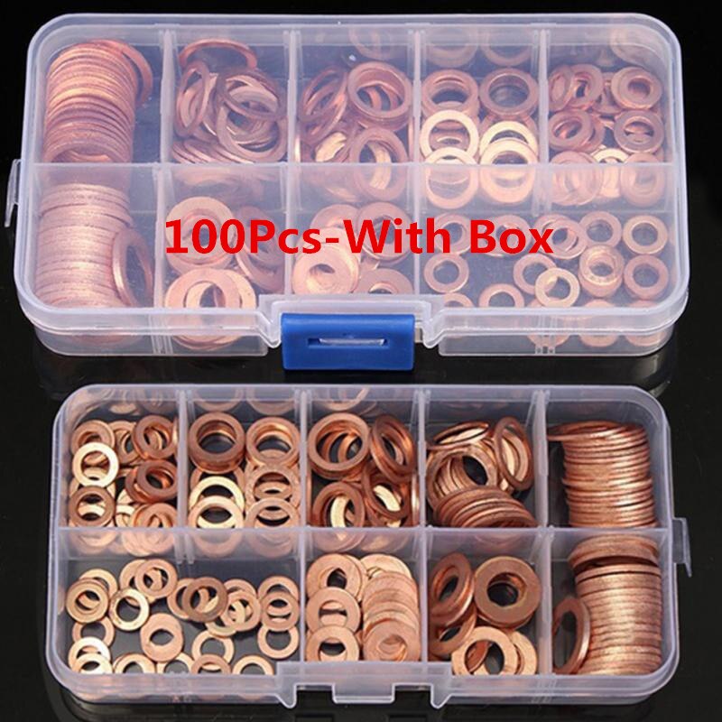 Copper Washer Gasket Kit Assortment for Leak Prevention & Secure Fit
