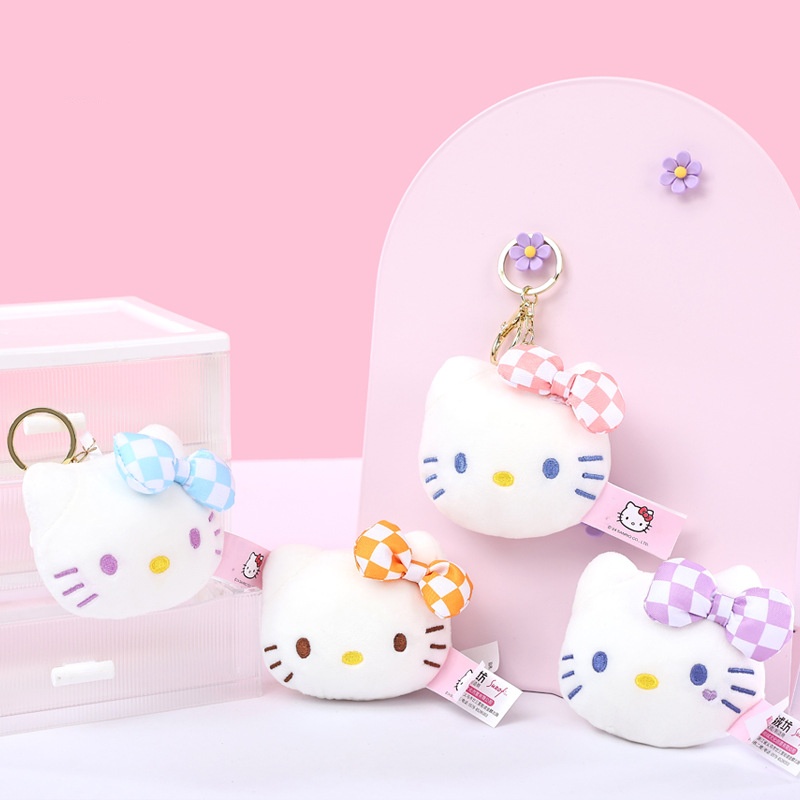 Authentic Sanrio Hello Kitty Kuromi Plush Doll Keychain Cute Christmas Gift Pendant
