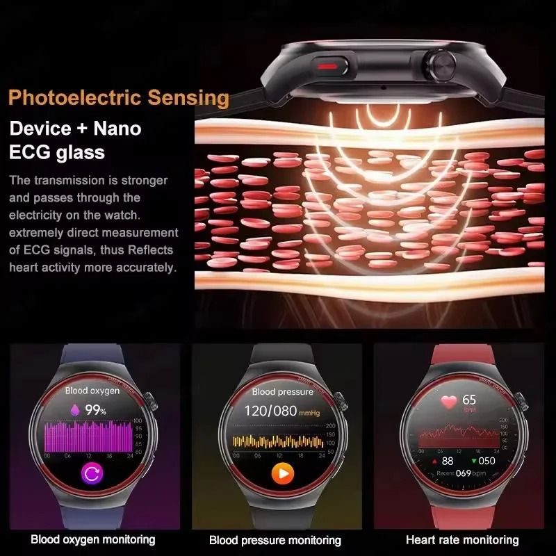 HealthTrack Pro Smart Watch Heart Rate Blood Pressure Bluetooth Call