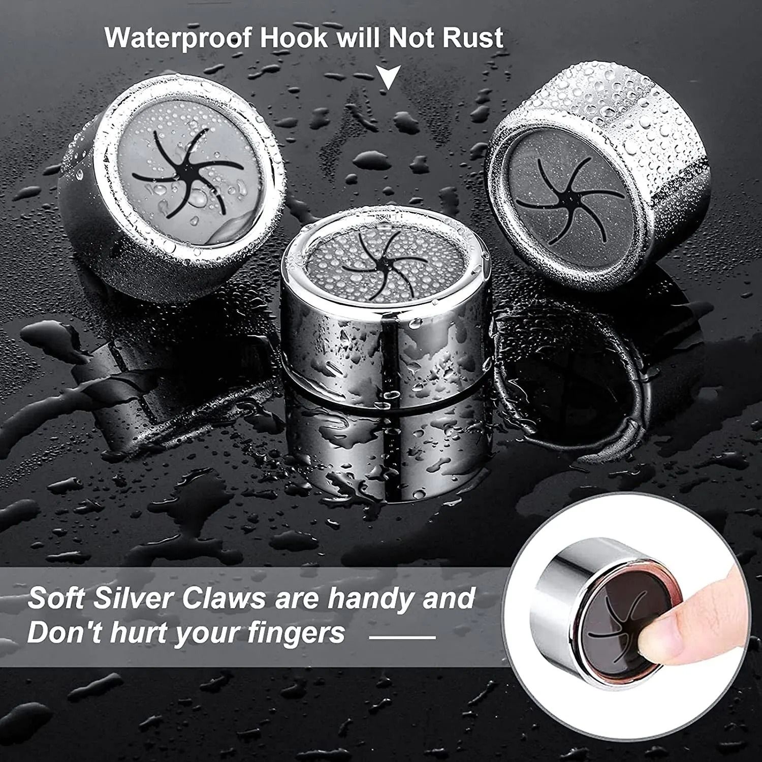 Non Punching Dishwashing Cloth Storage Clip Kitchen Towel Holder Wall Hanging Cloth Clip Set of 3