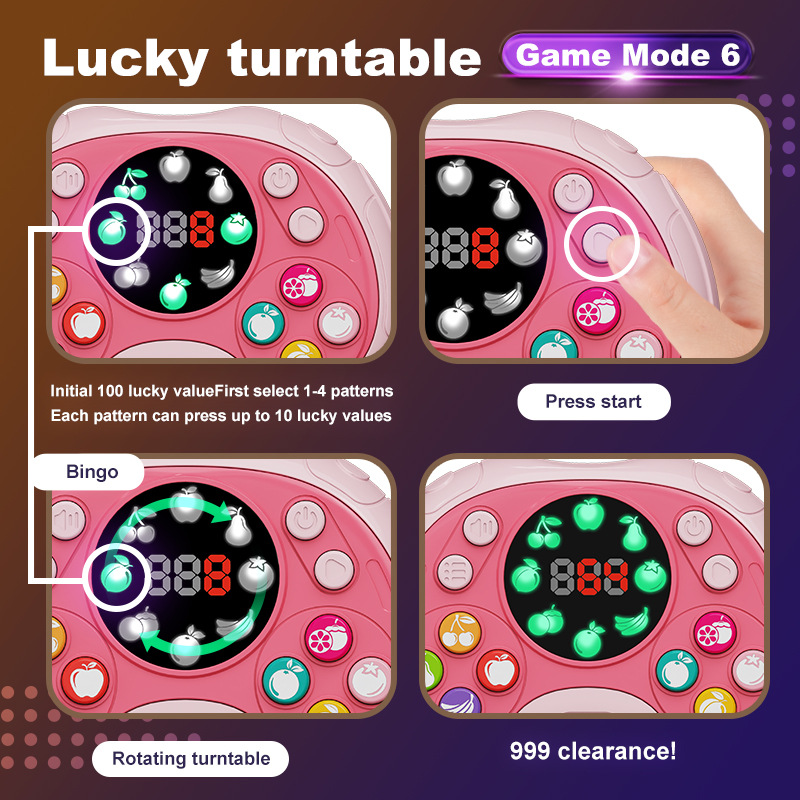 Handheld Flip Dance Machine, Creative Press Speed Push Game, Children's Puzzle Decompression Toy, Machine Toys Model