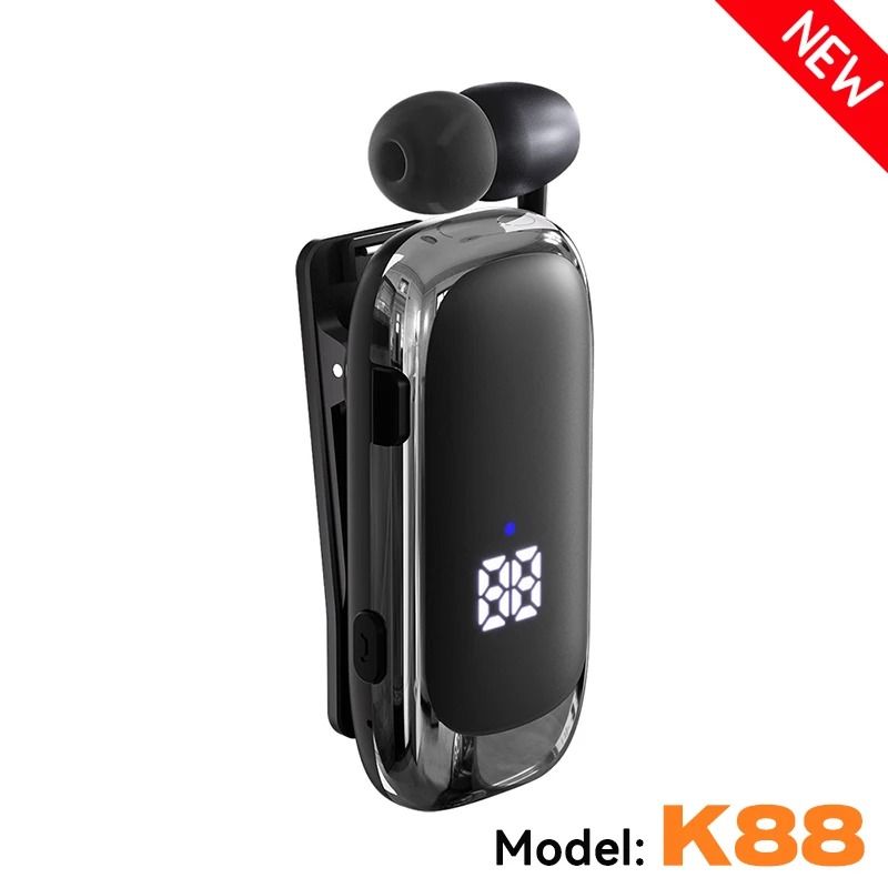 Wireless Business Earphones with LED Display and Noise Cancellation