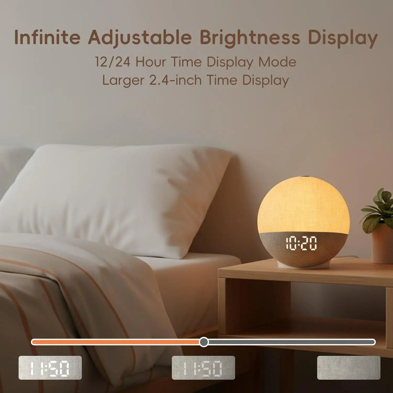 Sunrise Alarm Clock Wake Up Light, White Noise Sound Machine 30 Sleep Sounds, Bluetooth Speaker Night Light for Bedroom