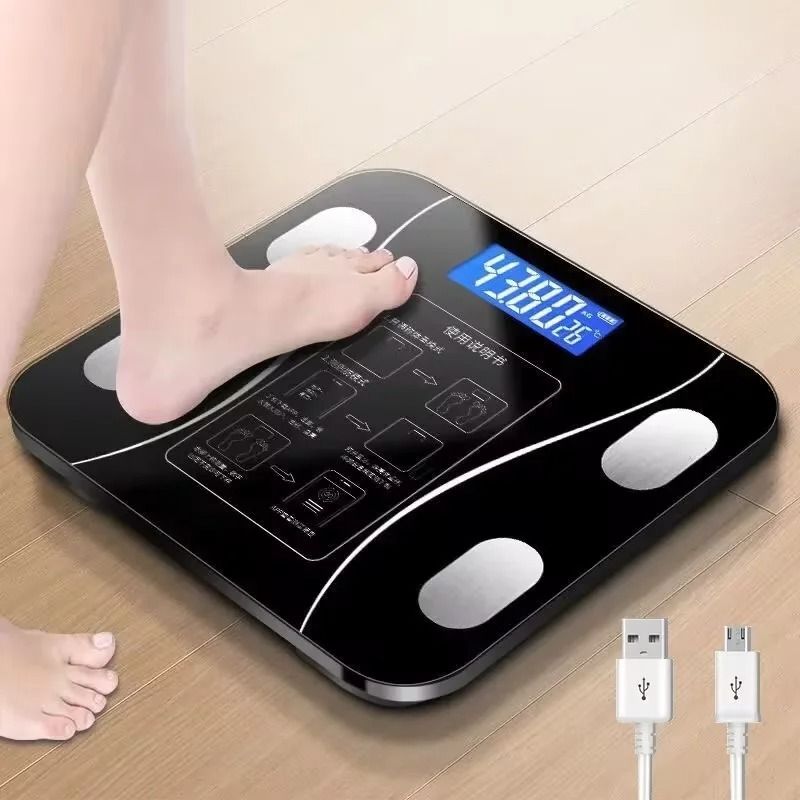 Smart Bluetooth Body Fat Scale with LED Digital Display and Mobile App Synchronization