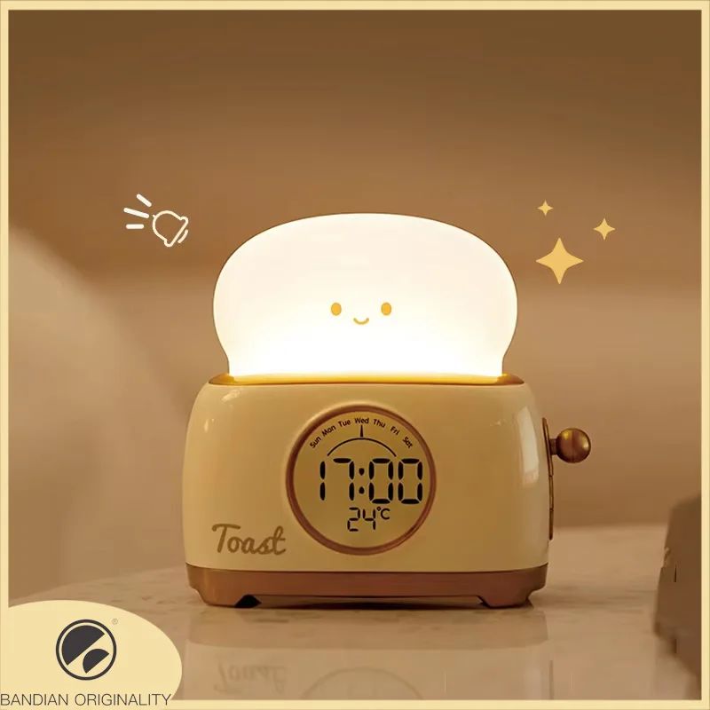 Kids Sleep Trainer Alarm Clock LED Night Light Digital Bedside Clock for Children