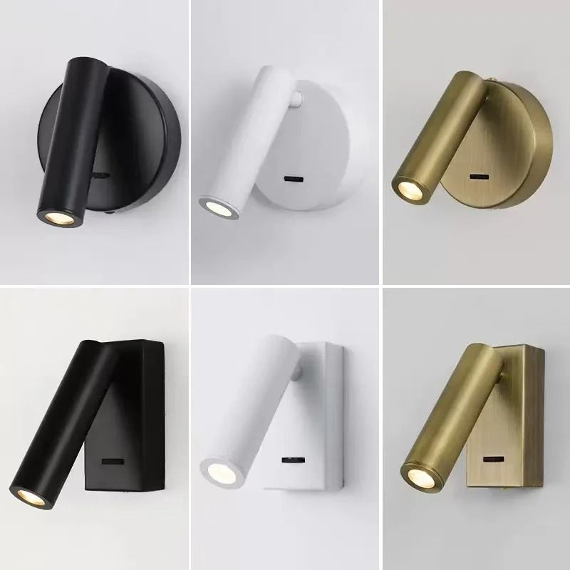 Indoor LED Wall Light with Switch for Bedroom or Hotel Guest Room Reading