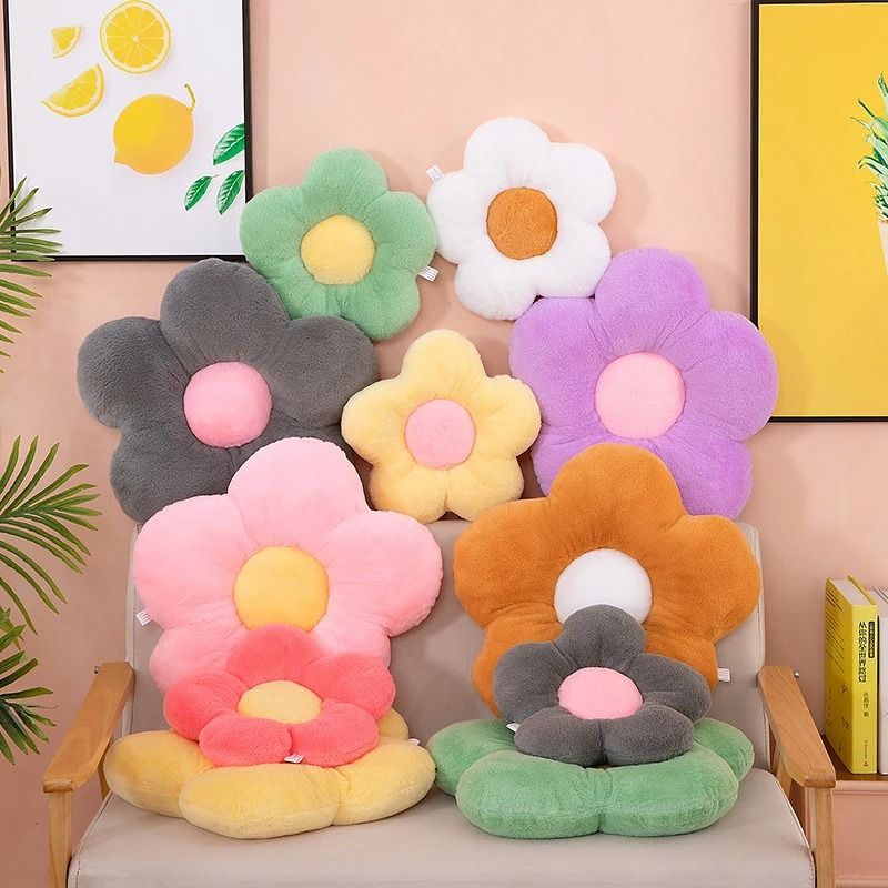 Soft Plush Five Petal Flower Cushion for Bedroom Decor and Cozy Seating