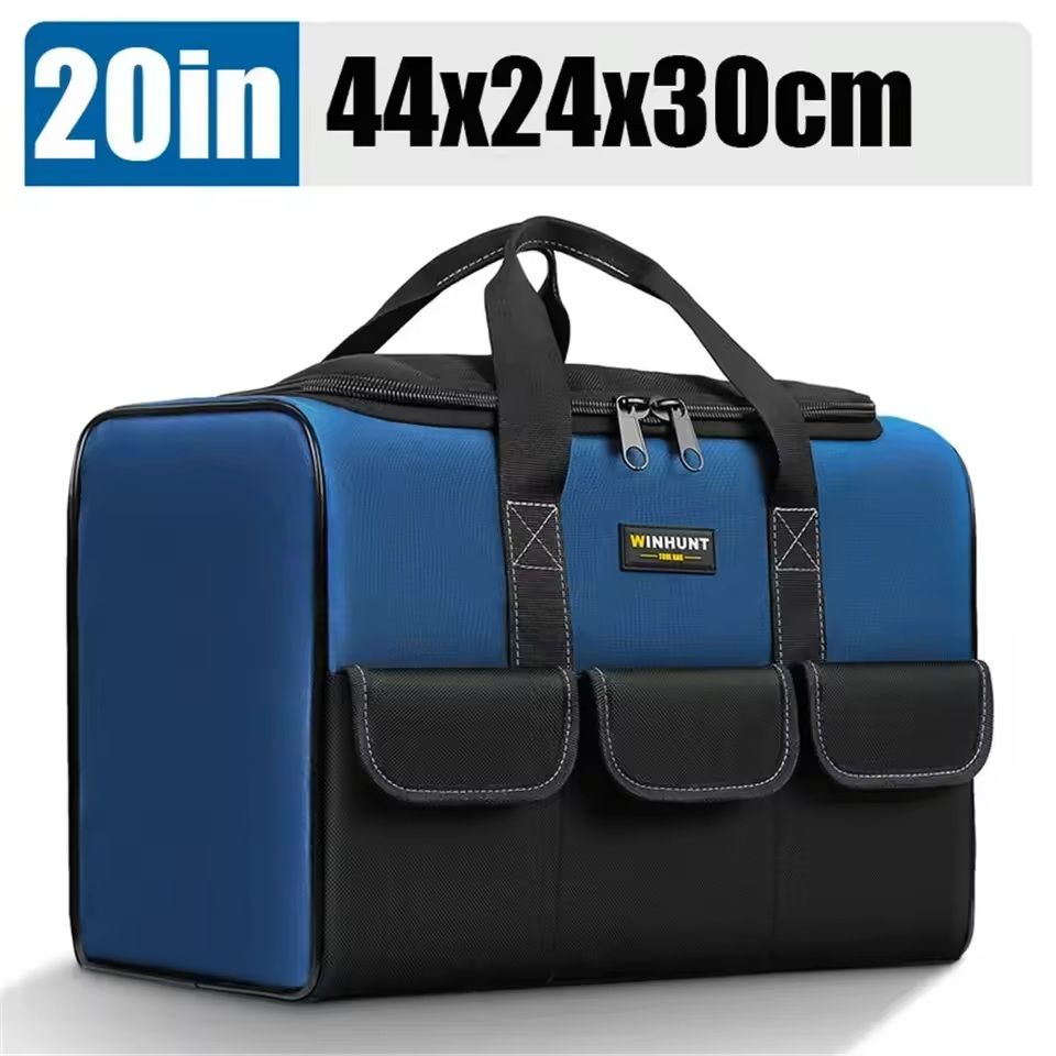 Square Tool Bag Large Capacity Waterproof Organizer with Multi Pockets for Electrician Tools
