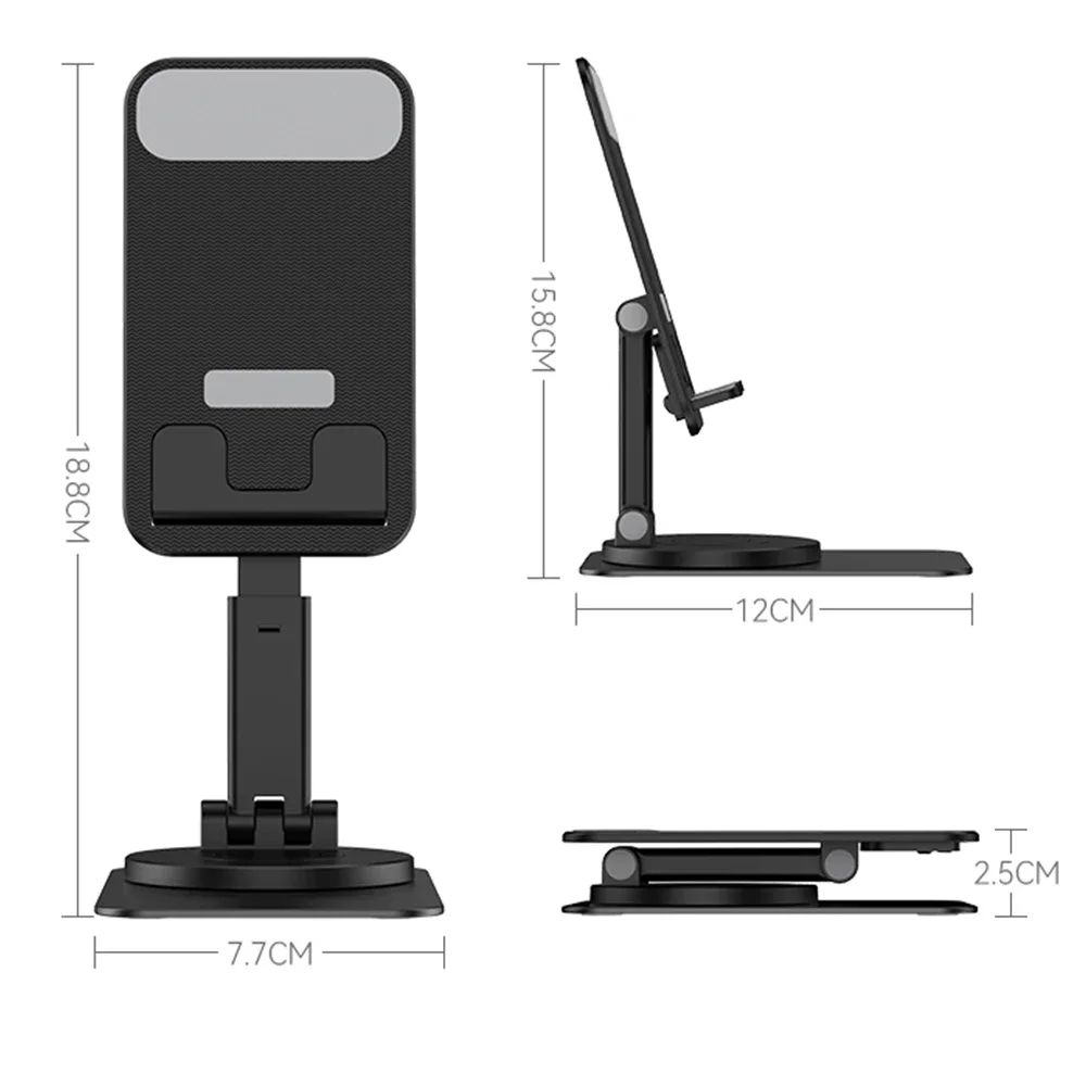 360 Degree Rotating Aluminum Phone Stand Foldable Desktop Holder