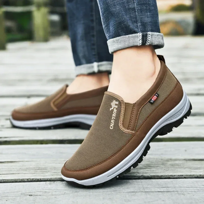Casual Sneakers Men Shoes, Non-Slip Slip on Loafers, Soft Sole Vulcanized Shoes for Comfortable Water Sports