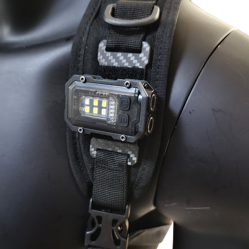 Tactical Flashlight EDC Mini Light for Backpack Strap & Helmet with USB Rechargeable and Magnetic Base