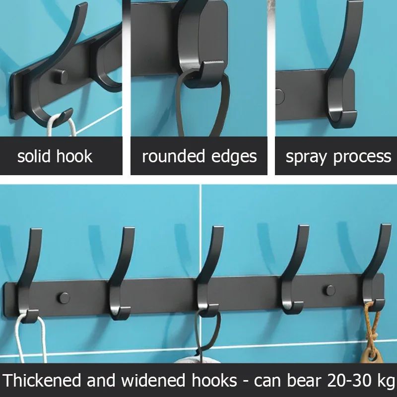 Modern Folding Robe Hooks – Space-Saving Wall Mounted Coat Hooks for Bathroom & Kitchen