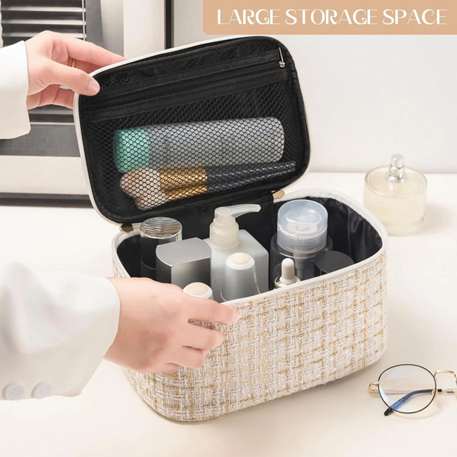 Large Capacity Travel Cosmetic Bag