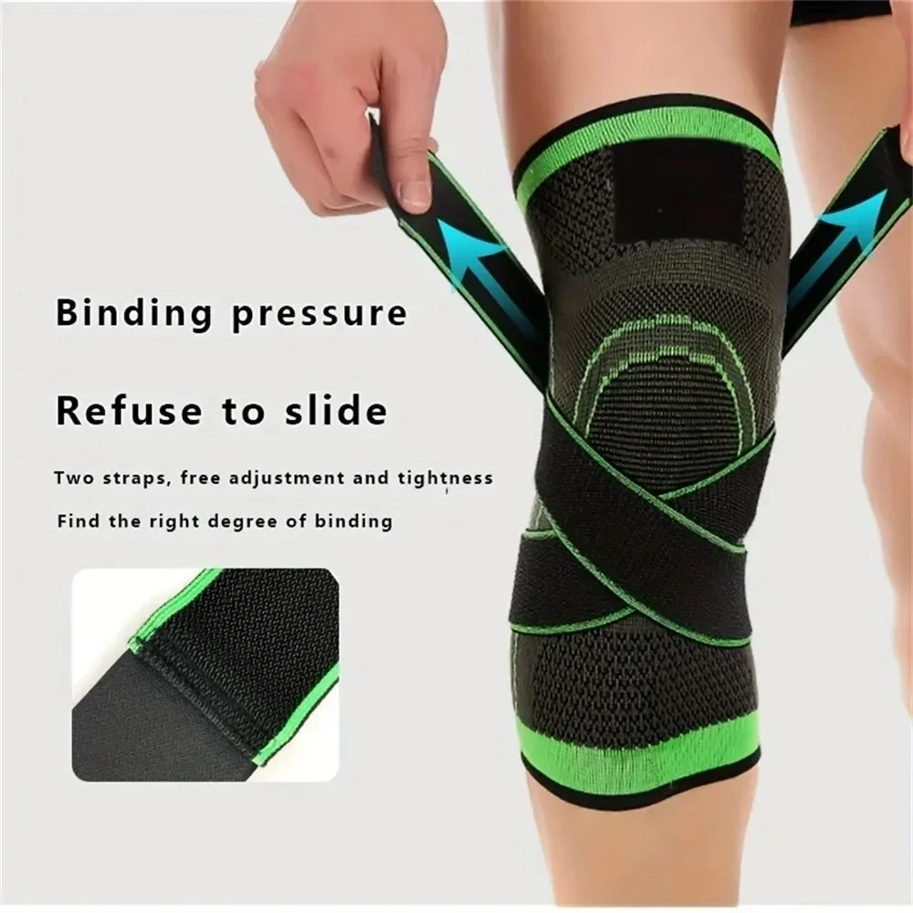 Elastic Knee Pad for Men, Sports Brace Support for Fitness, Basketball, Volleyball, Cycling Protector