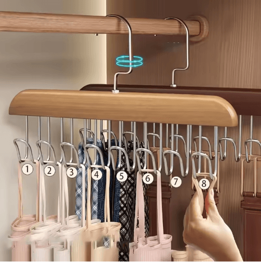 Multi-Function Clothes Hanger for Belts Ties Hats & Accessories