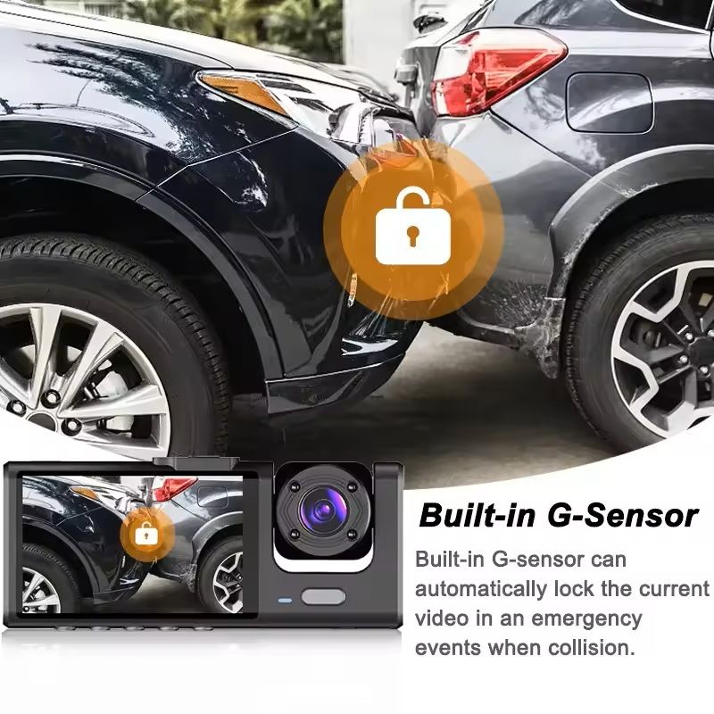 1080P Car Dash Cam with Front and Rear Cameras and Night Vision