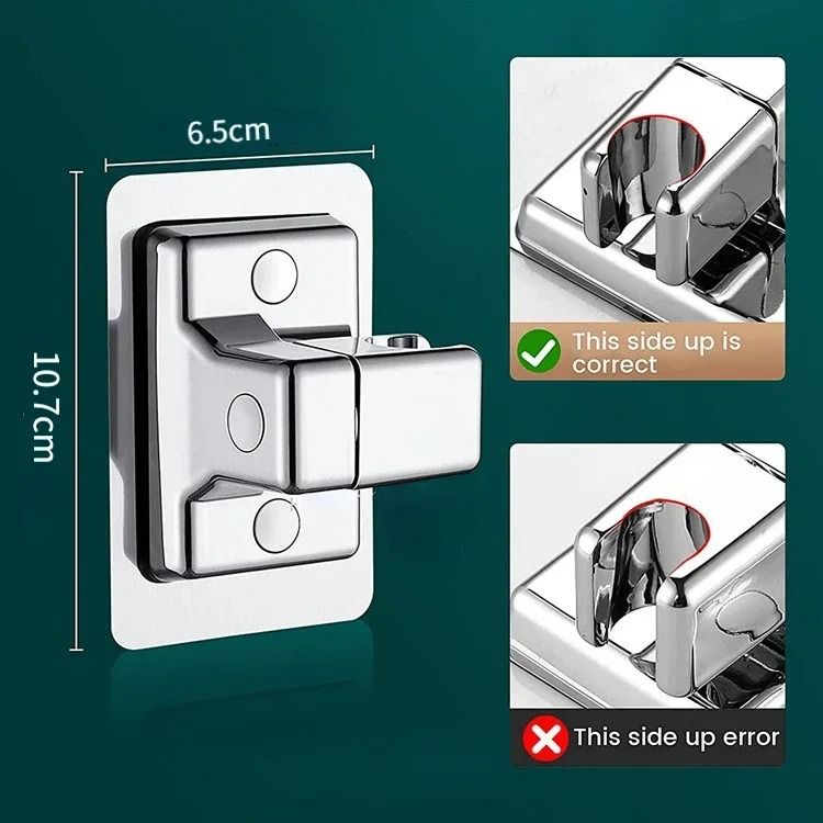 Adjustable Shower Head Holder Wall Mounted Self Adhesive Bracket
