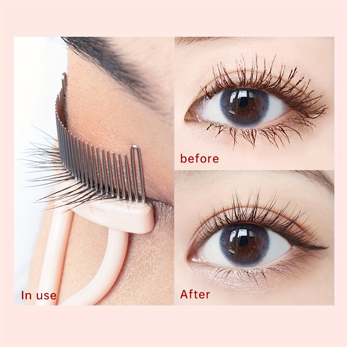 Precision Curved Eyelash Brush Tool, Eyelash Separator and Styling Accessory, Professional Curved Eyelash Brush Grooming