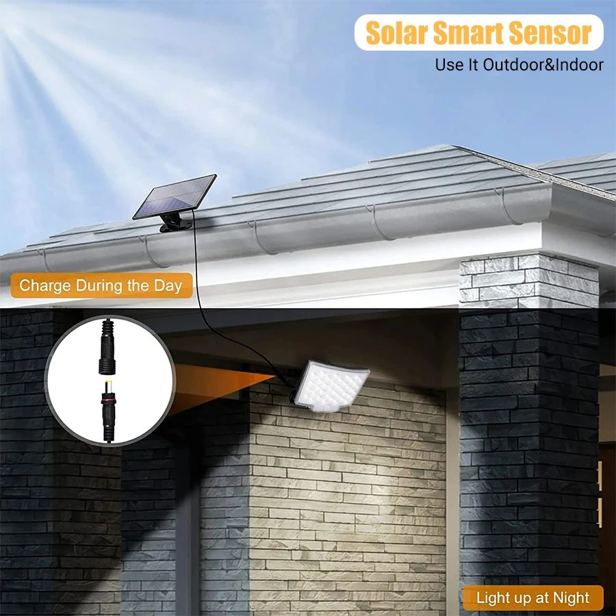 SolarGuard Pro Solar Motion Sensor Light with Separate Panel – Waterproof Solar Flood Light Outdoor for Garden & Garage