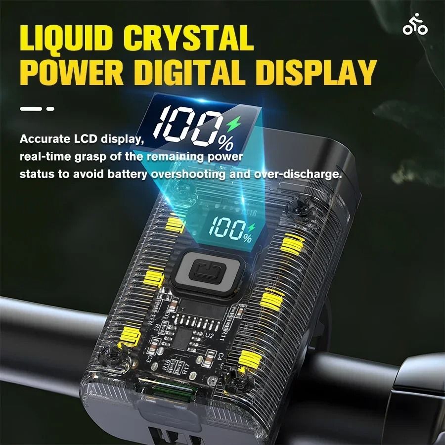 T6 LED Bicycle Front Light – High-Intensity Rechargeable Night Riding Headlamp