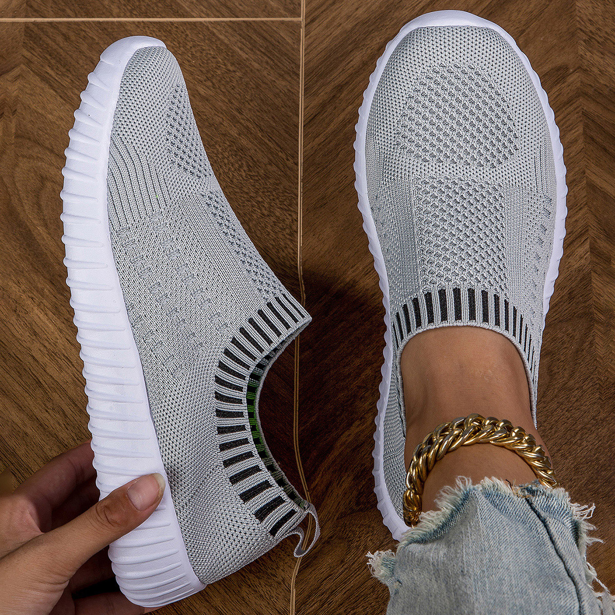 Lightweight Mesh Low Top Shoes, Women's Casual Lace Up Sneakers
