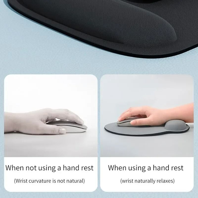 Large Thickened Ergonomic Computer Game Mouse Pad with Wrist Pad Non Slip