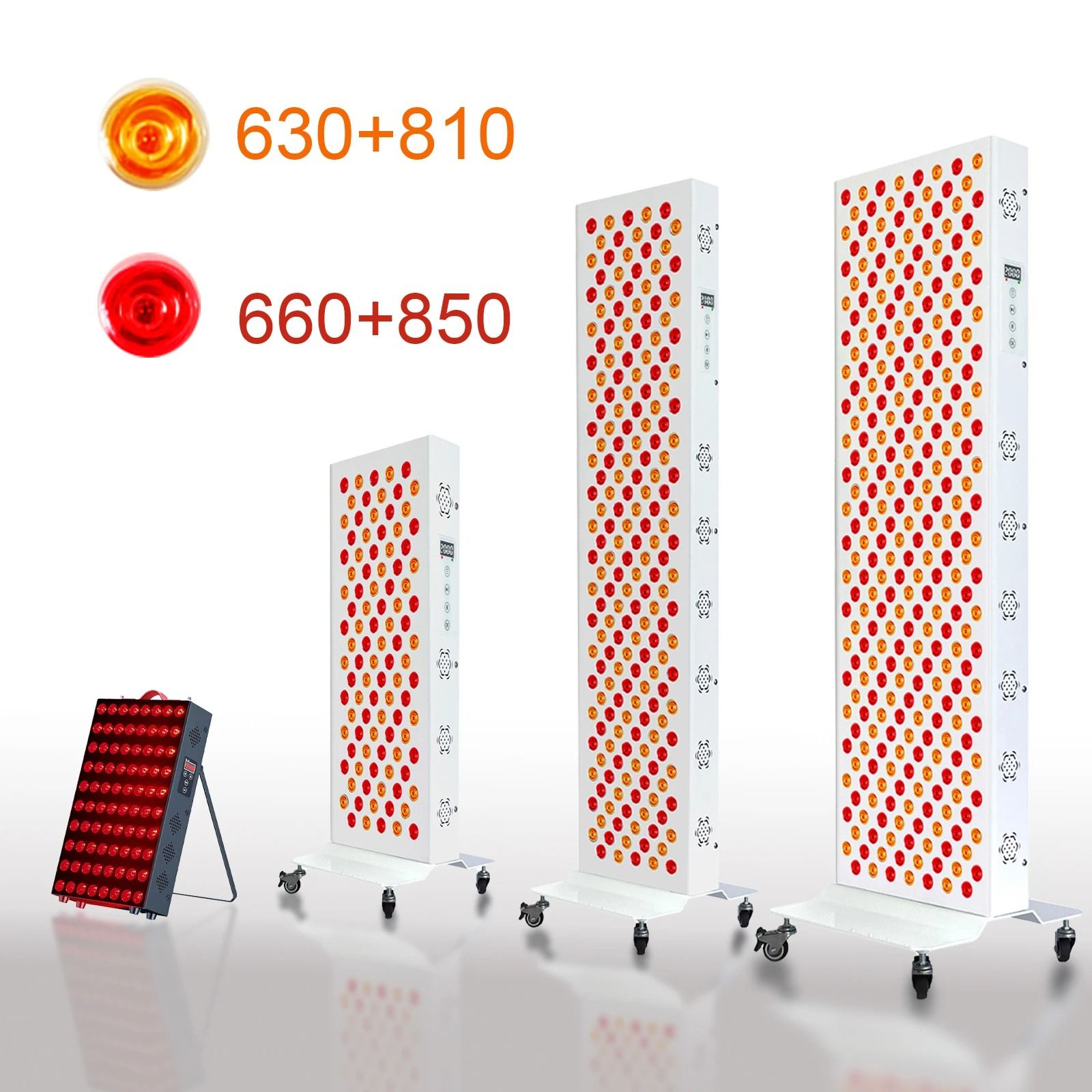 Dual Chip Red Light Therapy Panel with 630nm 660nm 810nm 850nm LED for Face and Body Skin Care and Pain Relief