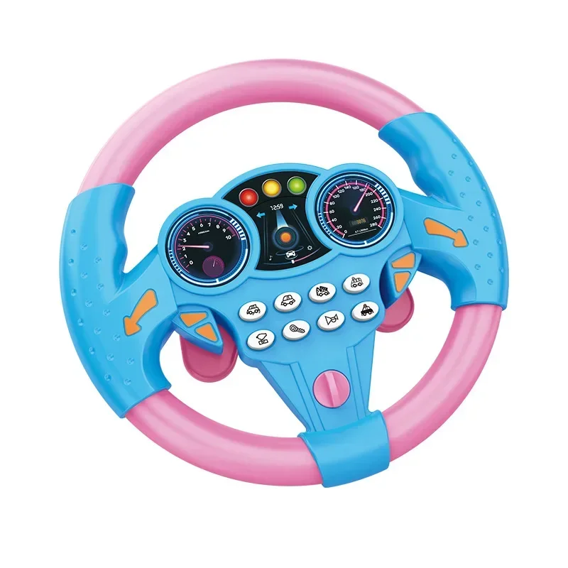Children's Toy Infant Shining Simulation Steering Wheel, Kids Early Education Stroller Steering Wheel Vocal Toy
