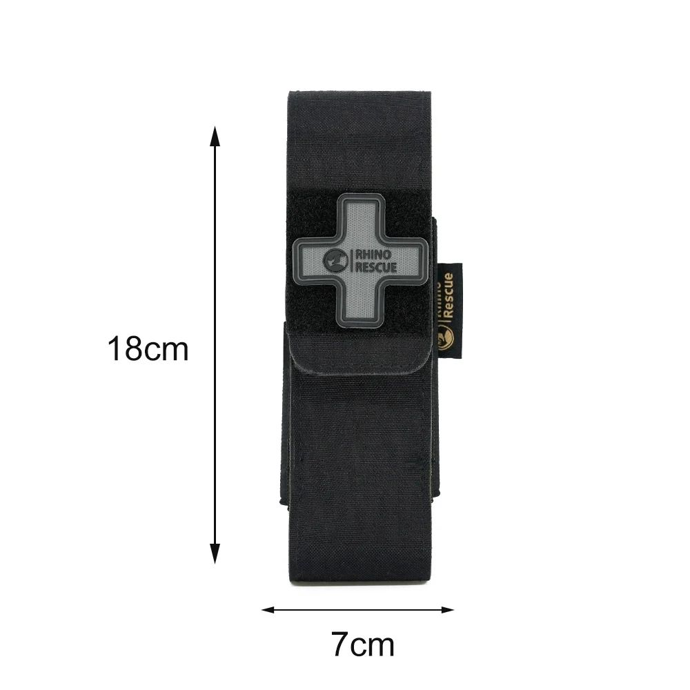 Rhino Rescue MOLLE Tourniquet Pouch Holder –Tactical Medical Shears & Scissors Bag for EDC, EMT & Outdoor First Aid Gear
