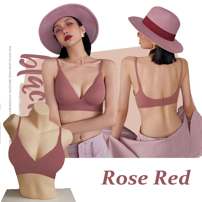 Women Sexy Seamless Bras Deep V Neck Bralette Sexy Lingerie Letter Strap Tops Push Up Underwear Wireless Brassiere