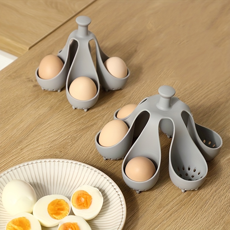 Silicone Egg Cooker for Home Kitchen, High-Temperature Resistant Egg Holder, Perfect for Steaming Eggs Family Breakfast