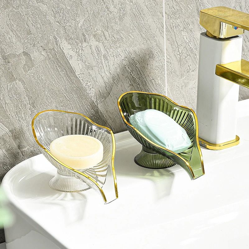 Creative Non-Slip Soap Holder with Suction Cup Drain, Stylish Shower Soap Container