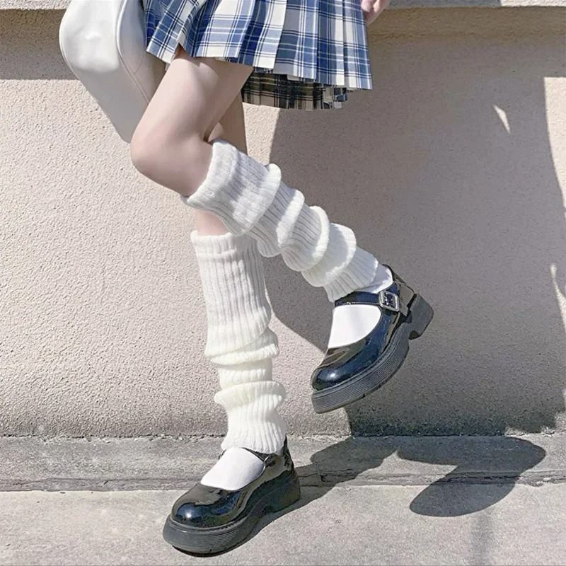 Ribbed Knit Lolita Leg Warmers and Boot Cuffs