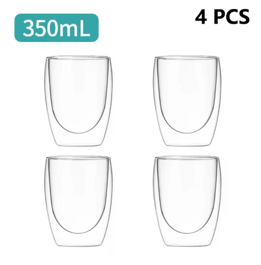Transparent Heat-Resistant Glass Tumbler Creative Coffee Whiskey and Cocktail Mug