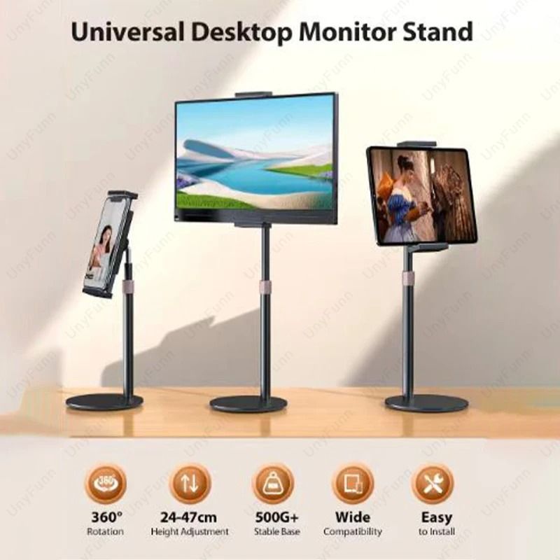 Adjustable Height Desktop Monitor & Tablet Stand